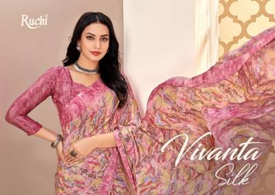 RUCHI VIVANTA SILK VOL-40 38501A TO 38506B DESIGNER SILK SAREE WHOLESALER IN INDIA